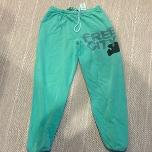 freecity teal sweatpants